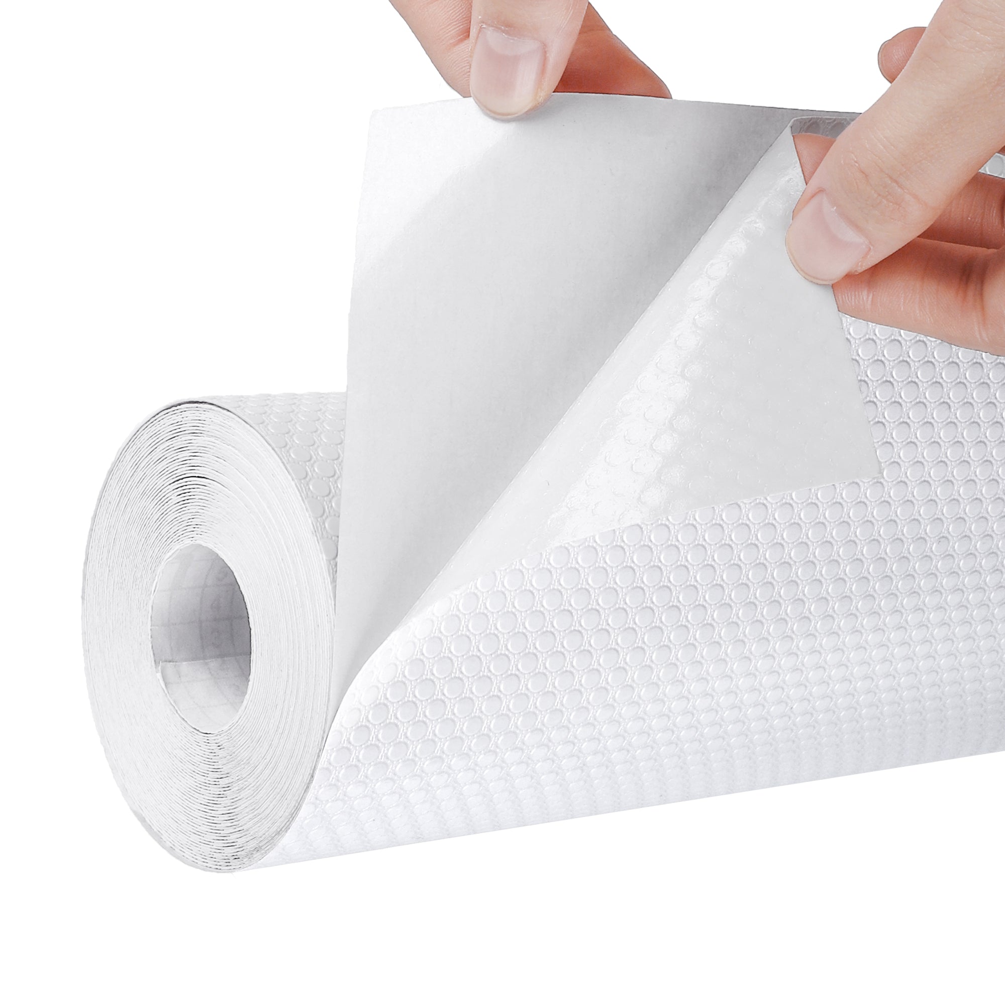 Janeart 15.7-Inch Adhesive Cabinet Liner: Peel and Stick Cabinet Drawer Mat 15.7" Wide x 196 INCream White - Non Slip Waterproof Cupboard Liner for Pantry Countertop Gift