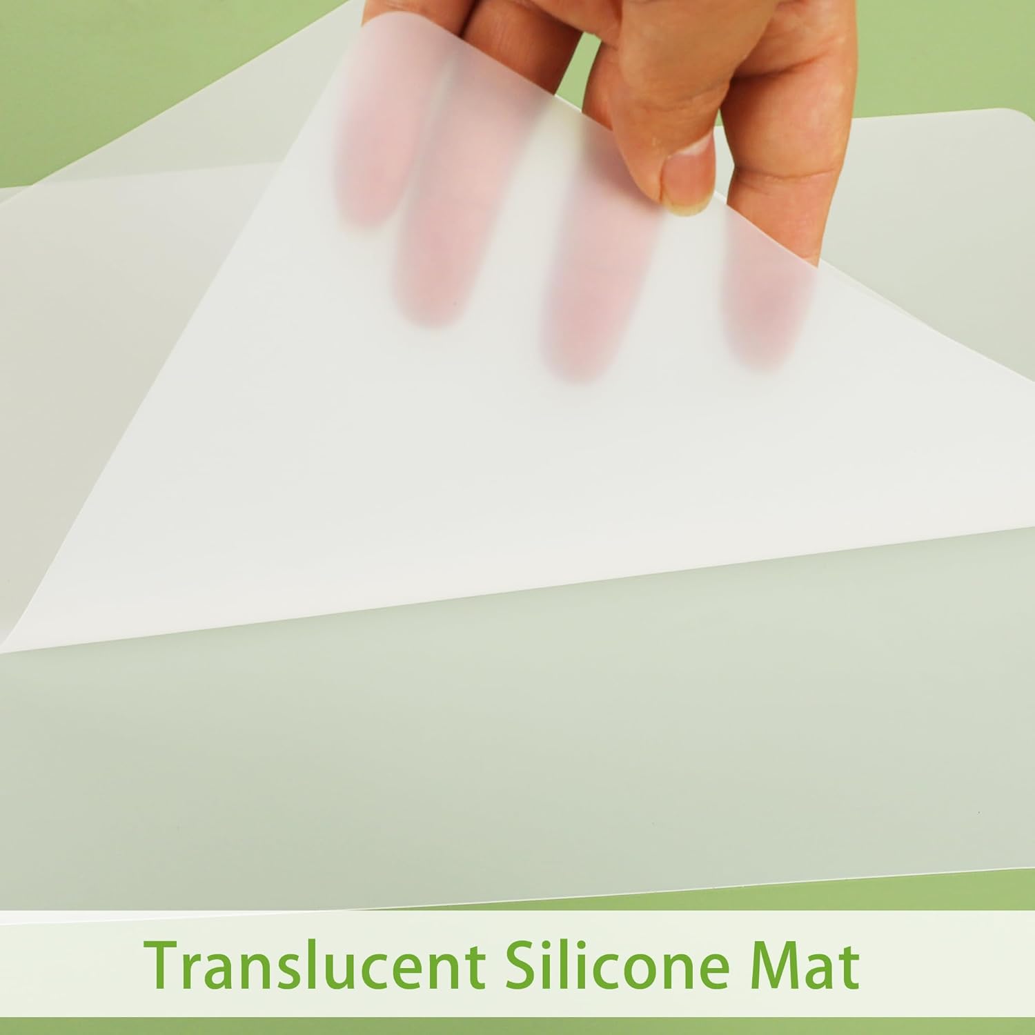 Clear Silicone Mat for Kitchen Counter: 10.24”x 14.2”(1MM) Non-slip Countertop Protector Liner, Small Non-Stick Baking Mat, Heat Resistant Placemat for Pastry, Translucent(2/Pack)