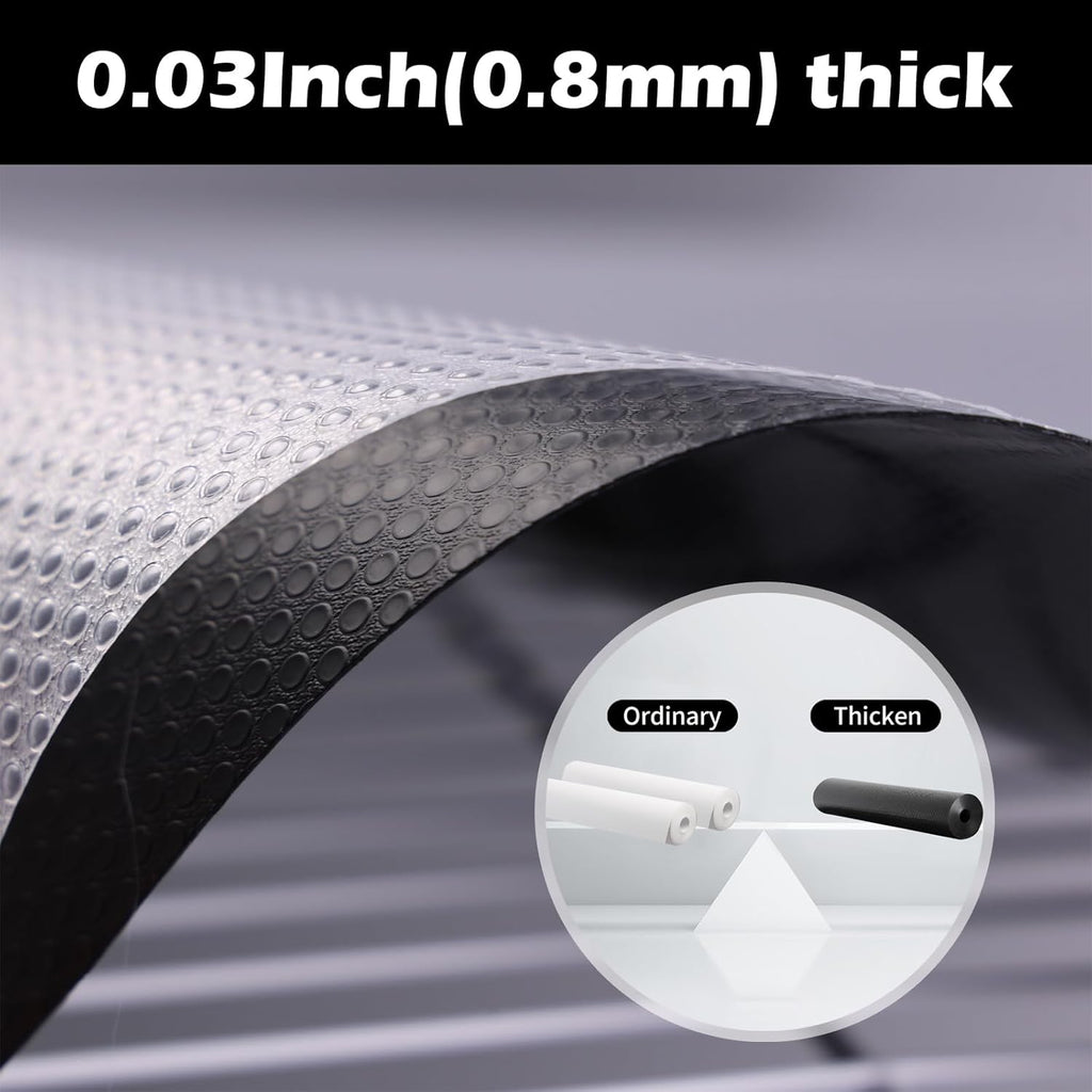 Janeart Black Shelf Liner 10.5 in Wide: Thick Easy Cutting Pantry Wire Shelves Liners - Waterproof Kitchen Cabinet Liner for Shoe Rack - Multi-Size 10.5" x 145.7"