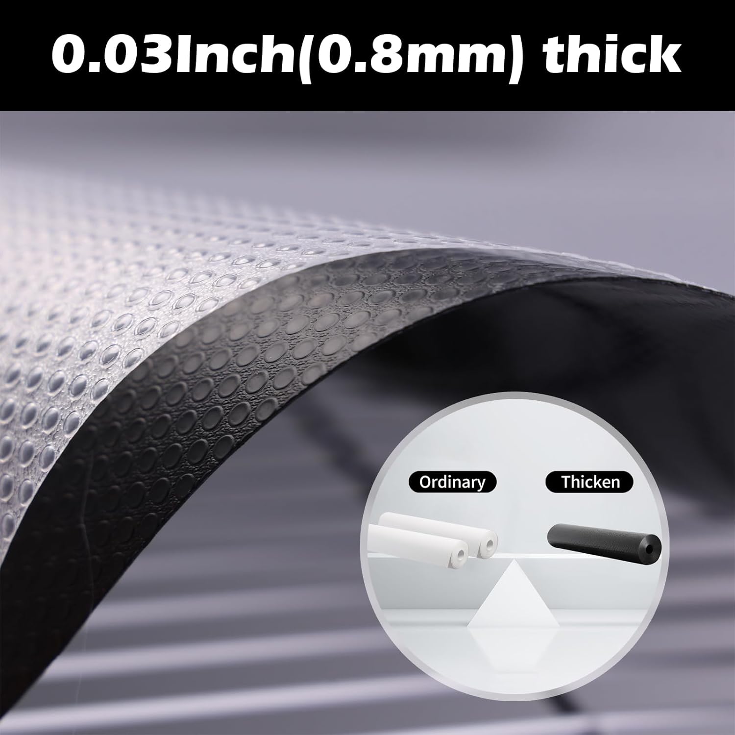 Janeart Black Shelf Liner 10.5 in Wide: Thick Easy Cutting Pantry Wire Shelves Liners - Waterproof Kitchen Cabinet Liner for Shoe Rack - Multi-Size 10.5" x 145.7"