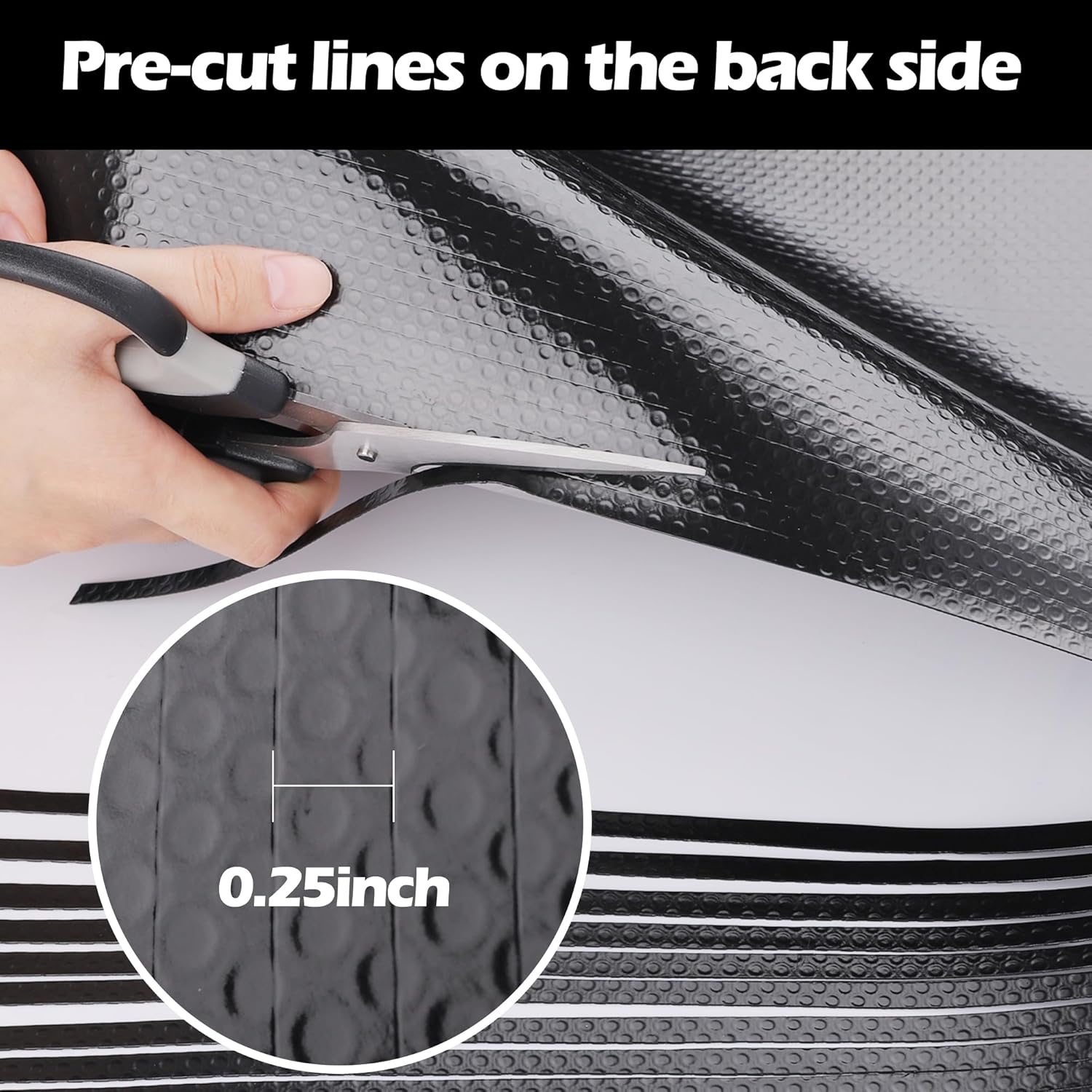 Janeart Black Shelf Liner 10.5 in Wide: Thick Easy Cutting Pantry Wire Shelves Liners - Waterproof Kitchen Cabinet Liner for Shoe Rack - Multi-Size 10.5" x 145.7"