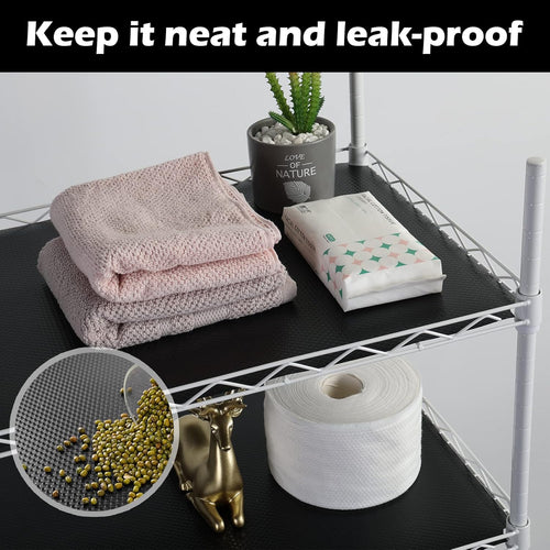 Janeart Black Shelf Liner 10.5 in Wide: Thick Easy Cutting Pantry Wire Shelves Liners - Waterproof Kitchen Cabinet Liner for Shoe Rack - Multi-Size 10.5" x 145.7"